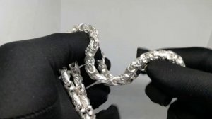 Серебряная цепочка краб