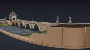 Создание 3D модели Мильвийского моста, Рим, для мобильного приложения MuByz