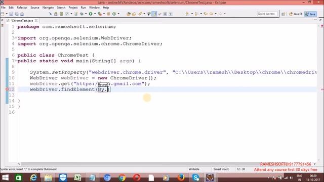 RAMESH SOFT:Difference between findElement() and findElements() in Selenium|| Selenium in Realtime смотреть онлайн