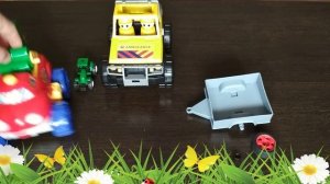 Трактор Гоша, Синий Трактор, Грузик и ребята собирают хлопья в машинку с прицепом. Непоседа.mp4