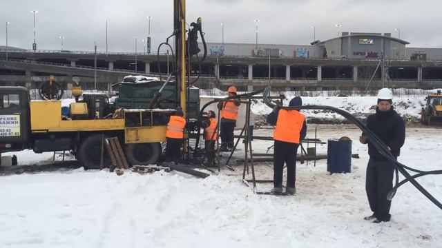 Опуск геотермального зонда смотреть онлайн