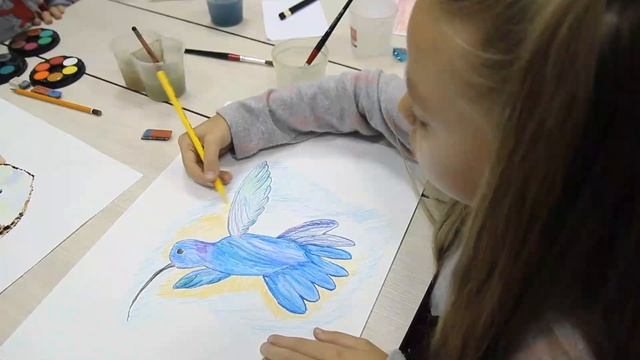 Необыкновенные цветные #карандаши – #рисование с эффектом #акварели смотреть онлайн