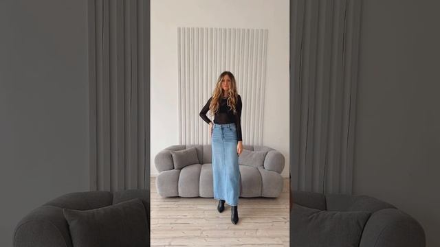 Собрала образ с джинсовой юбкой макси | Мария Шеди смотреть онлайн