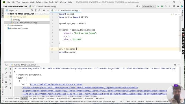 How to make a text to image ai in python | Openai API tutorial python