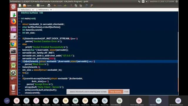 Write a program using TCP socket for wired network for following : Say Hello to Each other смотреть онлайн