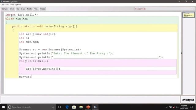 Java Program Create array list and find Max & Min value.  #java_programming ??
