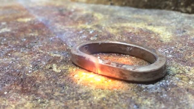 Пайка кольца из белого золота