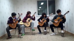 'Caribbean blue' - Enya ; guitar quartet