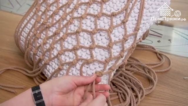 Авоська ХИТ! Вяжем вместе с ДомПряжи.рф из шнура I LOVE CORD собственного производства_[360p] смотреть онлайн