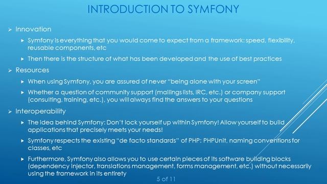 Introduction to Symfony | What is Symfony? | Features | Reasons to use Symfony | Pros and cons