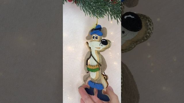 Арт. Ф65  Новогодняя игрушка «Пес с ружьем»