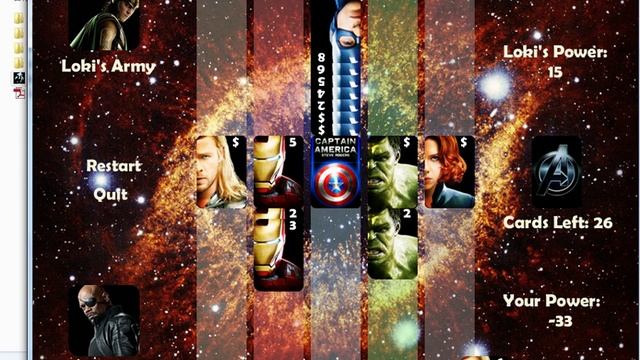 Avengers (JAVA card game) Demo смотреть онлайн