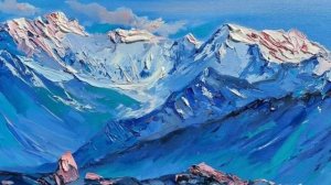 Горы / живопись маслом / Как нарисовать пейзаж / секреты мастерства / художник Анна Меньщикова