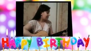 песня бабушке на день рождения, на гитаре. поздравила бабушку.