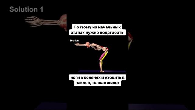 Как не сломать спину, начинающему в йоге, выполняя наклоны #shorts