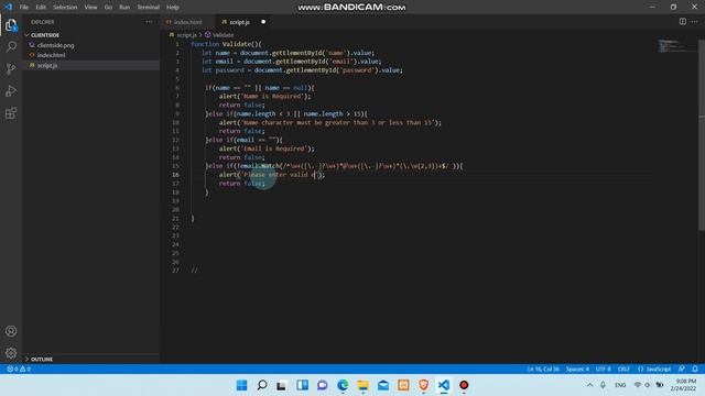 JavaScript Form Validation part 2