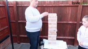 GIANT JENGA GAME WOODEN TUMBLING TIMBERS TOWER GAME