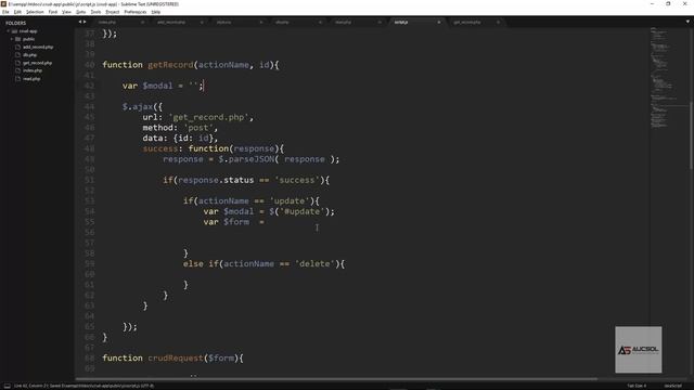 CRUD in PHP AJAX: Updating Record Using AJAX Part 5/6 смотреть онлайн