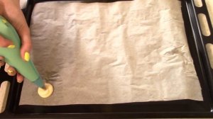 Бисквитное печенье за 15-20 минут с выпечкой!  Из 3-х ингредиентов!