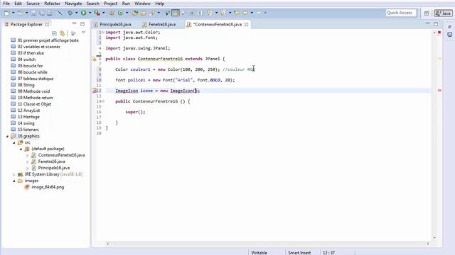 Java avec eclipse - video14 - Dessiner avec la classe Graphics смотреть онлайн