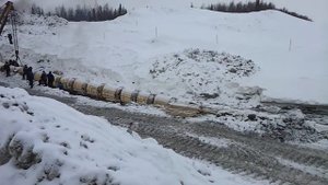 Укладка дюкера р. Уса (республика Коми)