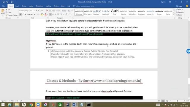 Classes And Objects In Scala | scala tutorial | Scala OOPS Conceps | @OnlineLearningCenterIndia