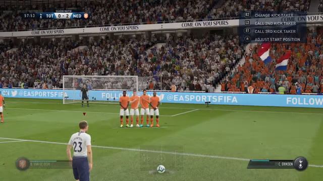 Christian Eriksen crazy freekick gameplay Fifa19
