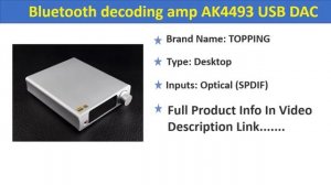 Top 5 Best USB DAC In 2020  Best DAC Bluetooth 5 0 DSD512 Hi Res Decoder