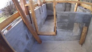 Постройка бани с заглублением 5 серия