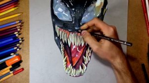 Веном - цветными карандашами _ Venom - colored pencils _ ARTSIDE.mp4