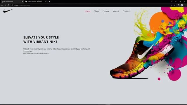 Create Stunning Hero Section for Nike Shoes with AI Generated Design | HTML & CSS