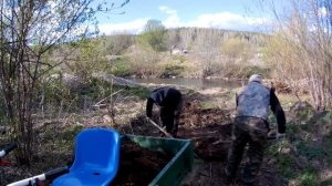 Мотоблок Нева МБ2 + задний адаптер. Поднимаем уровень земли на участке