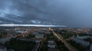 Golden hour after the rain over Belgrade from 30th Floor [TIMELAPSE]