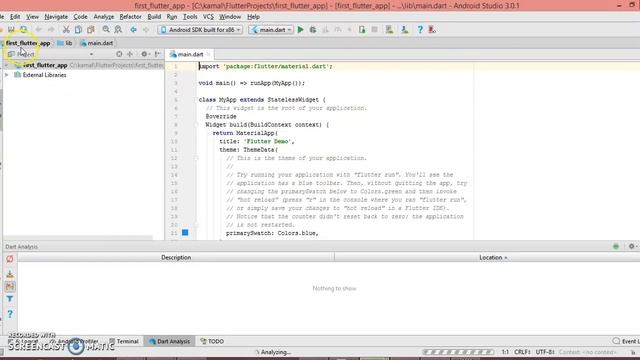 Flutter Tutorial - Flutter How to create Flutter Project in Android Studio
