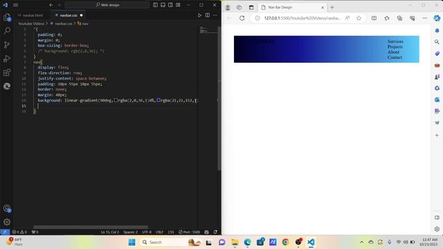 Navigation Bar Design only With HTML & CSS