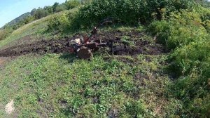 Тяжелый мотоблок АГРОС - подготовка к вспашке