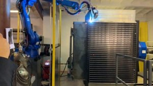 Опытная сварка большого гофробака трансформатора.