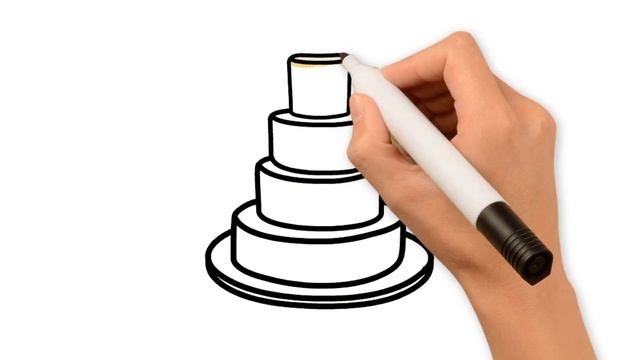 Bolalar uchun tort rasmi | Cake drawing for kids | Рисование торта для детей смотреть онлайн