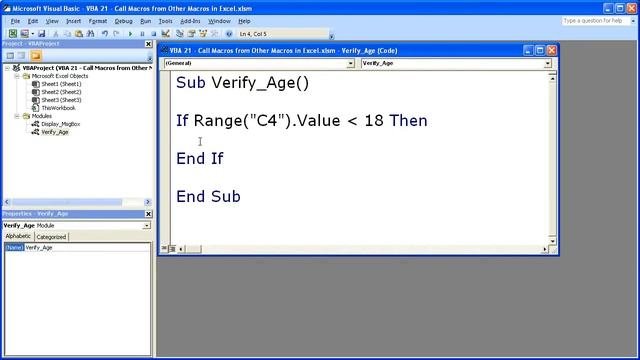 Excel Macro VBA Tip 21 - Call Macros From Other Macros In Excel