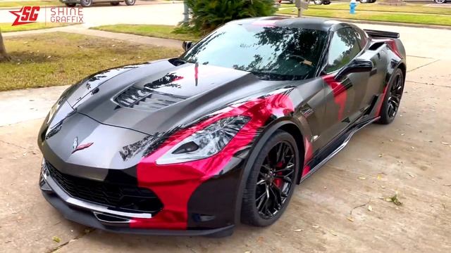 AMAZING Corvette C7 Z06 CAMOUFLAGE Wrap смотреть онлайн