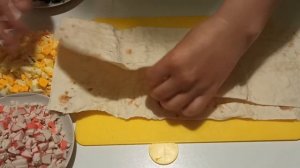 Рулет из Лаваша с Крабовыми палочками (20 минут и готов ) .ЛУЧШАЯ НАЧИНКА ДЛЯ ЛАВАША .