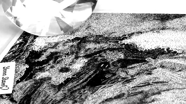 Яна Стамо. Техника пуантель точками. 2 Волна формат А3