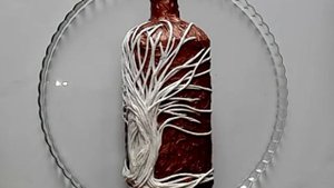 Декор бутылок денежное дерево своими руками. Декупаж декорирование украшение бутылки. Мастер класс