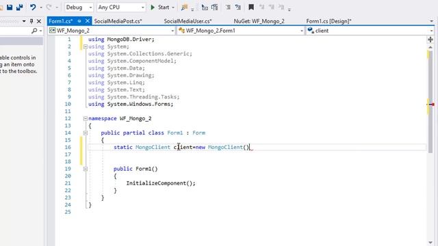 C# and MongoDB 04 - MongoDB in Visual Studio WinForm Social Media Post and Comments Example смотреть онлайн