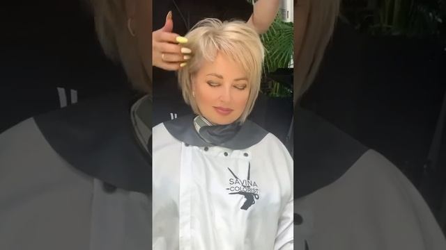 КАСКАДНОЕ КАРЕ ДЛЯ ЖЕНЩИН ЗА 50/ОМОЛОДИТ НА 10 ЛЕТ/CASCADING SQUARE FOR WOMEN OVER 50