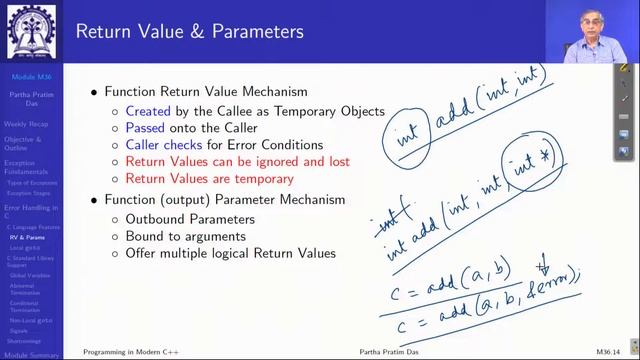 Lecture 36 Exceptions Error handling in C Part 1