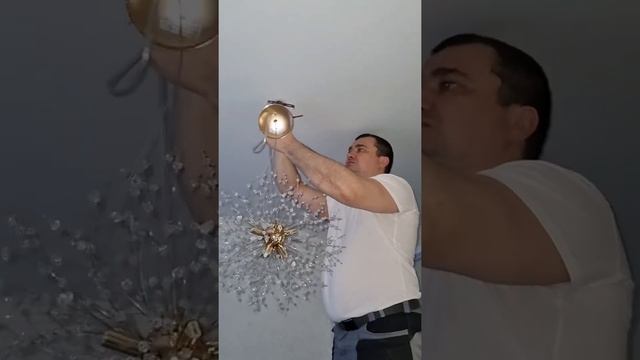 Люстра на натяжной потолок с закладной - Как повесить люстру?
