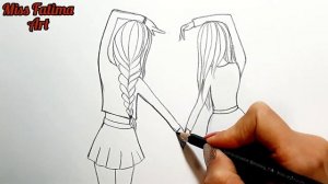 Best friends ❤ | BFF DRAWING | Как нарисовать Лучших Друзей | Учимся рисовать двух подружек