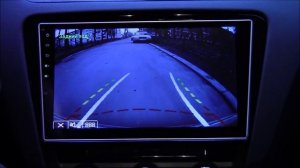 Работа камеры заднего вида AVIS с динамическими парковочными линиями