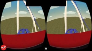 Virtual Reality RollerCoaster VR for Google Cardboard - VR roller coaster in visible rail.Ride
